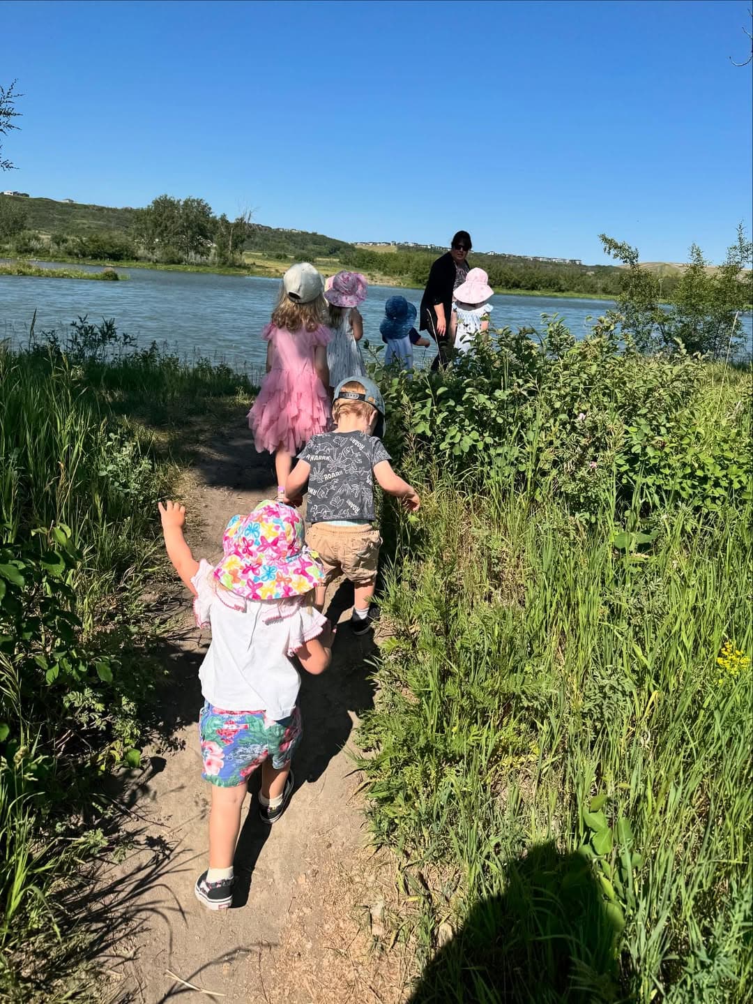 outdoors activity with children playing